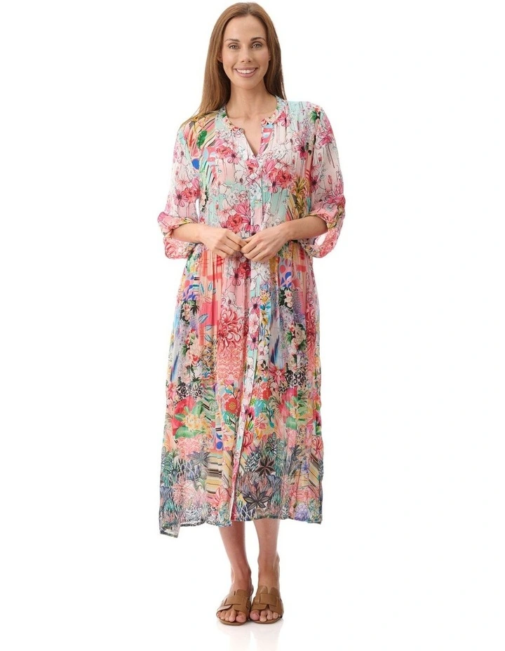 Kristen print dress in Pink image 1