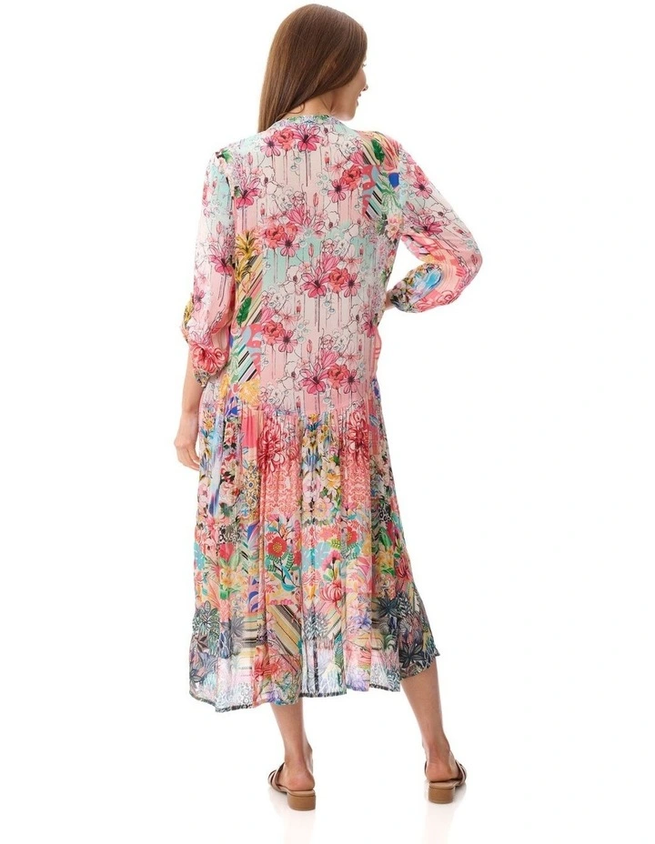 Kristen print dress in Pink image 2