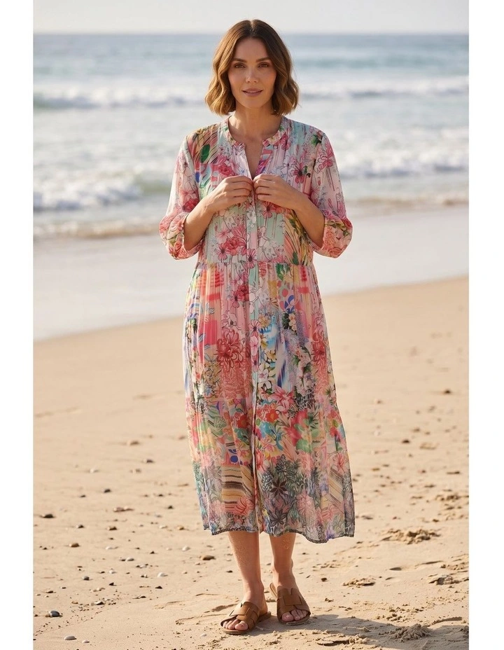 Kristen print dress in Pink image 3