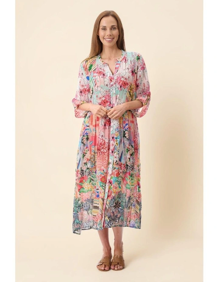 Kristen print dress in Pink image 4