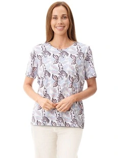 Siena print t-shirt in Blue