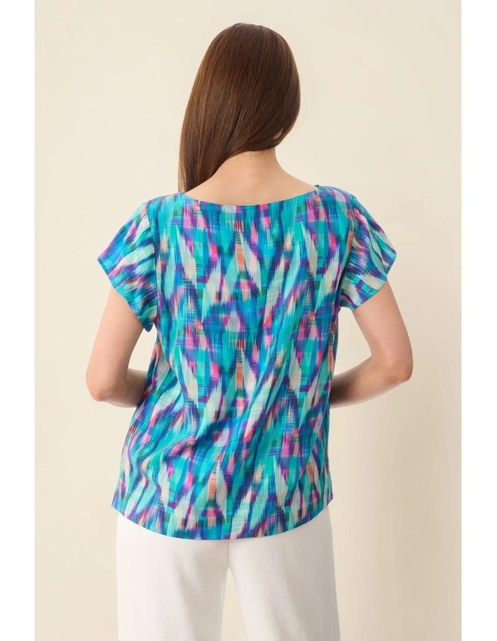 Emily print top in Jade image 5