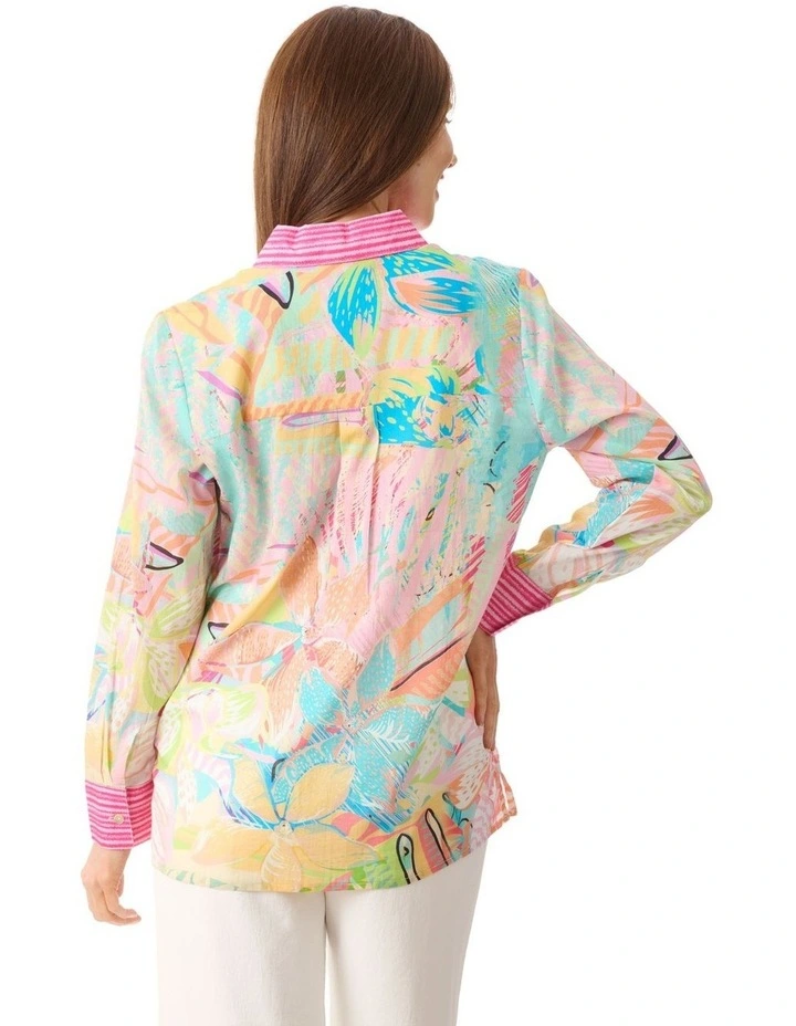 Ava long sleeve shirt in Multi image 2