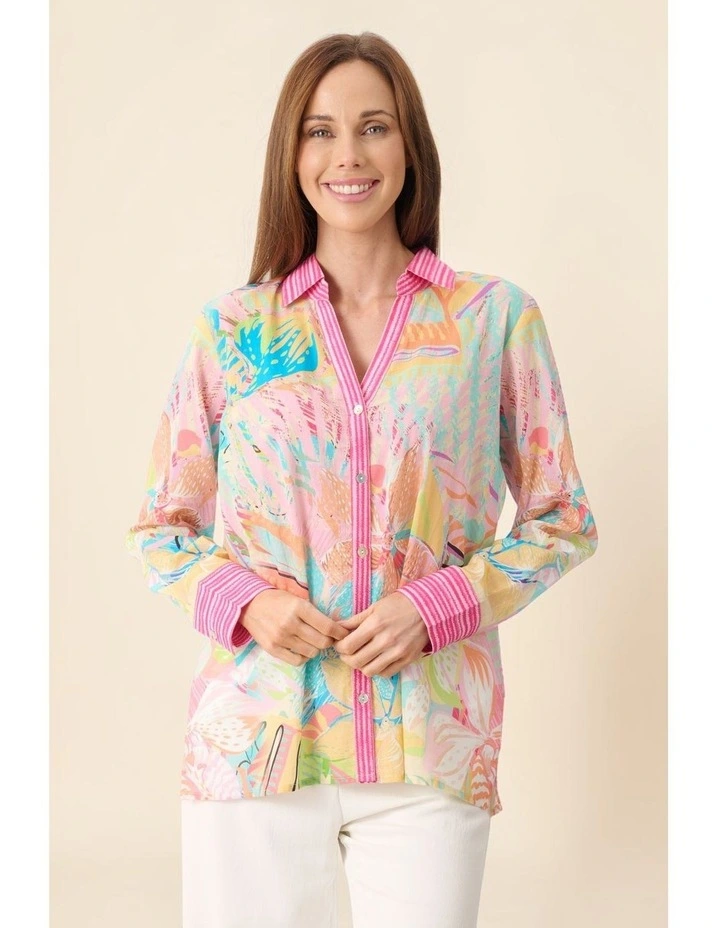 Ava long sleeve shirt in Multi image 4