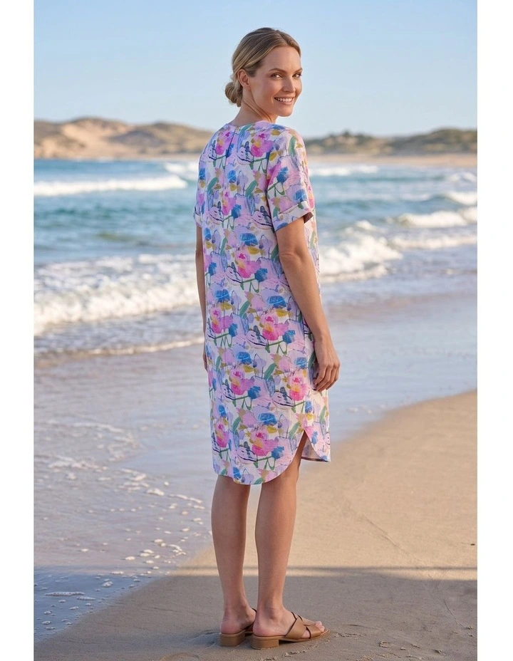 Carla print dress in Multi image 3