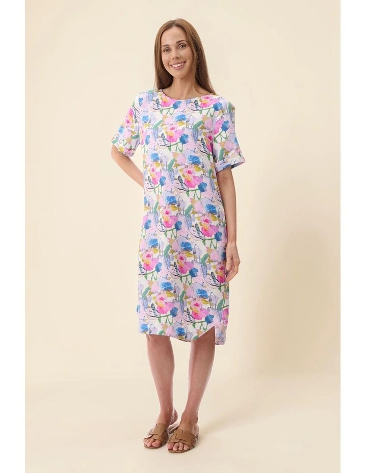 Carla print dress in Multi image 4
