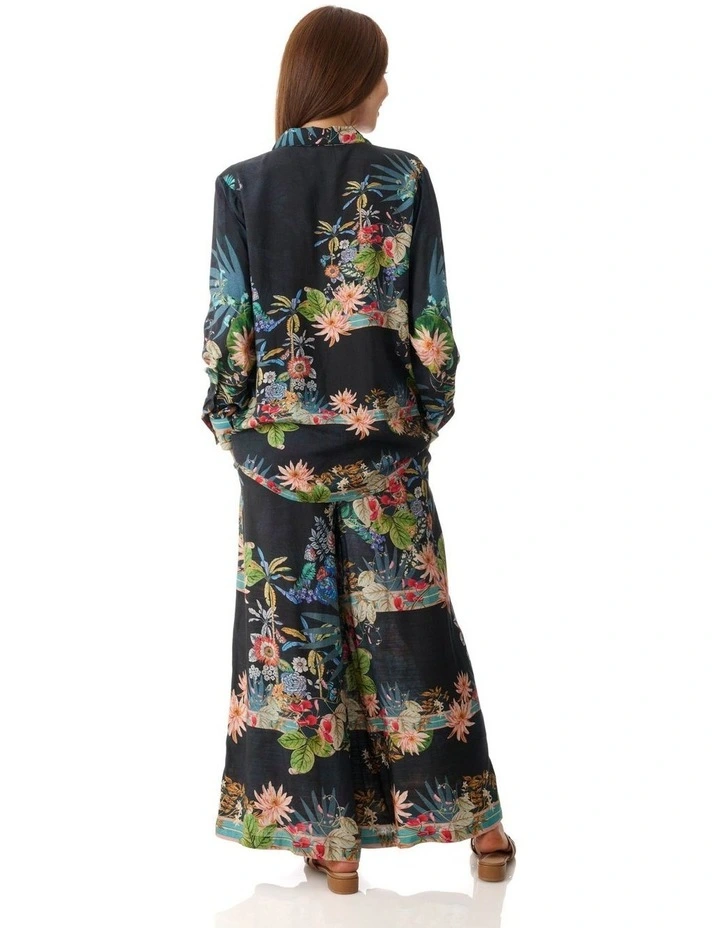 Alanna print shirt in Black image 2