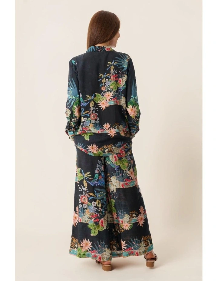 Alanna print shirt in Black image 5