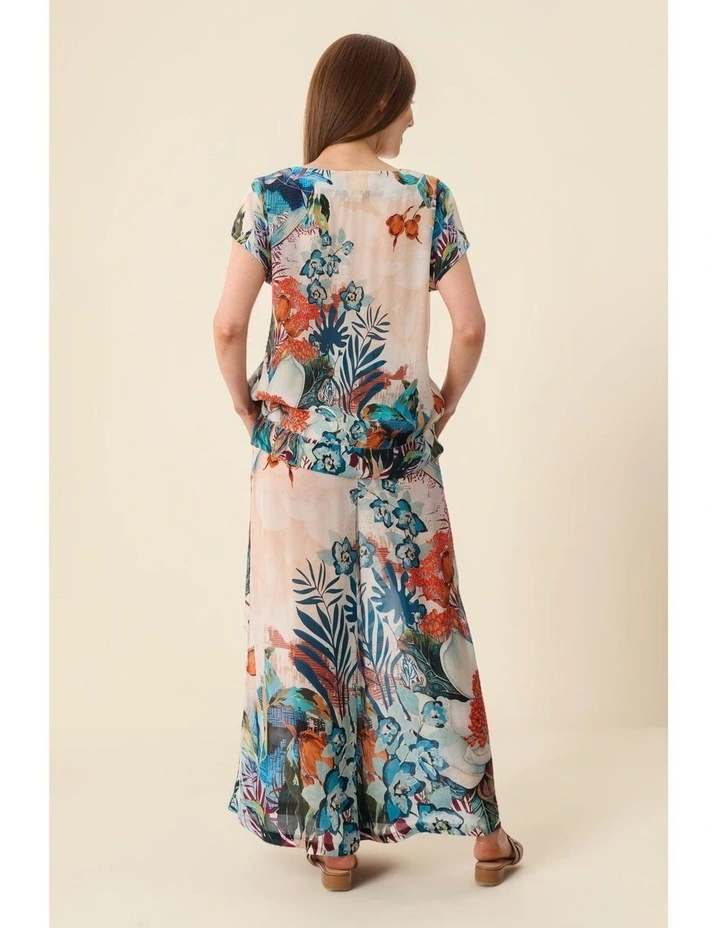 Emma print top in Multi image 5