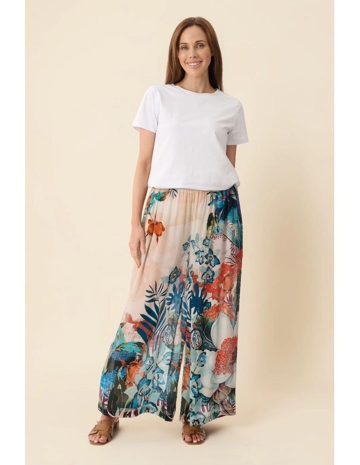 Emma print pant in Multi image 4