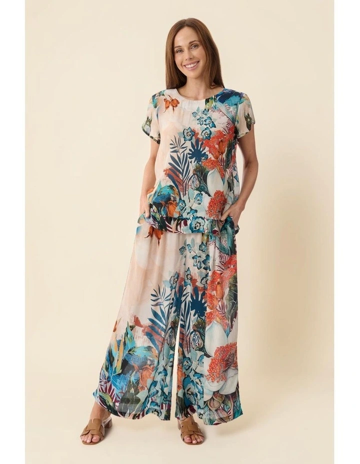 Emma print pant in Multi image 5