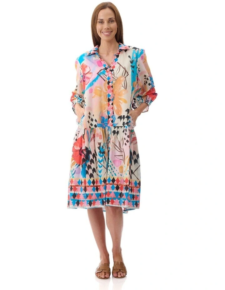 Quincy print dress in Multi image 1