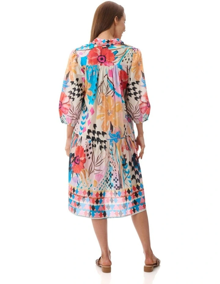 Quincy print dress in Multi image 2