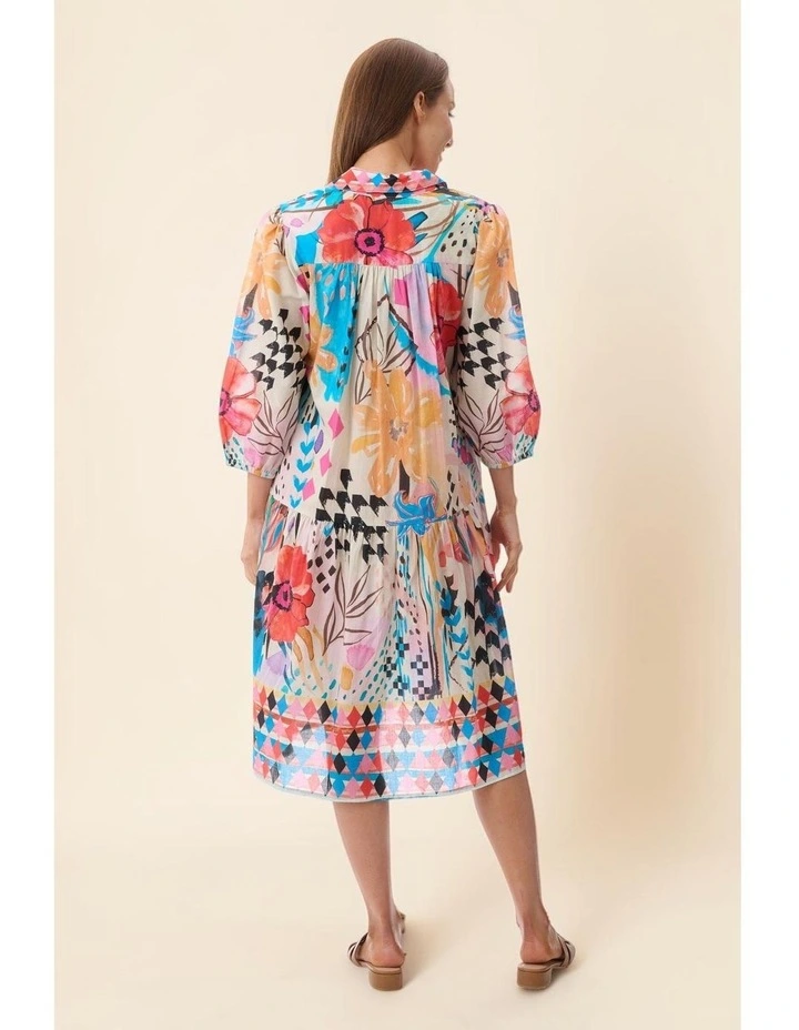 Quincy print dress in Multi image 5