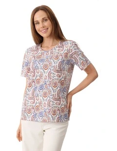 Yvonne print t-shirt in Multi