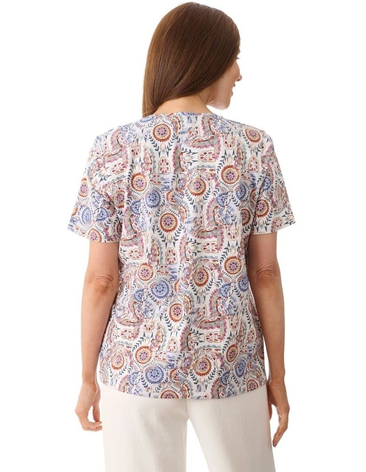 Yvonne print t-shirt in Multi image 2