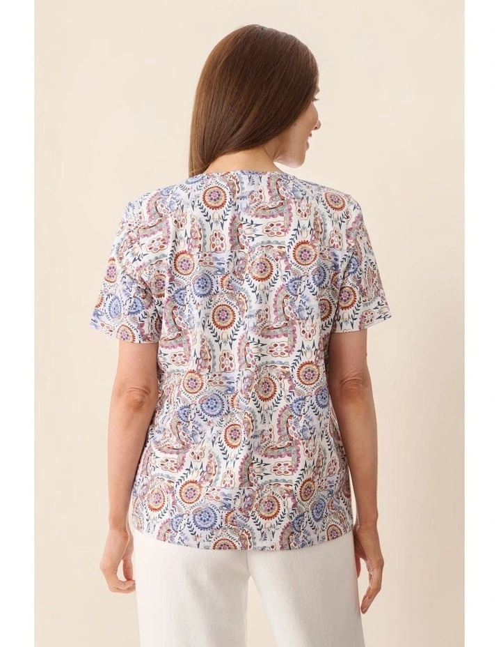 Yvonne print t-shirt in Multi image 5