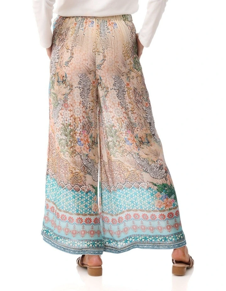 Cassie print pant in Butter image 2