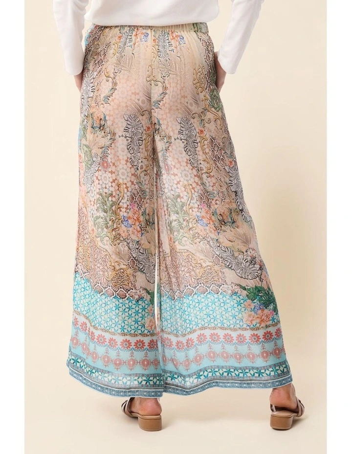 Cassie print pant in Butter image 6