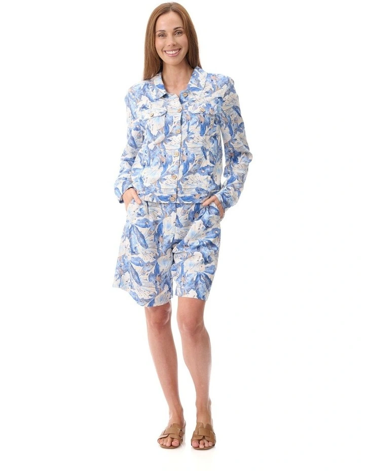 Lucy linen jacket in Blue image 1