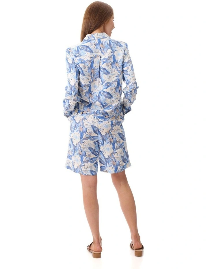 Lucy linen jacket in Blue image 2