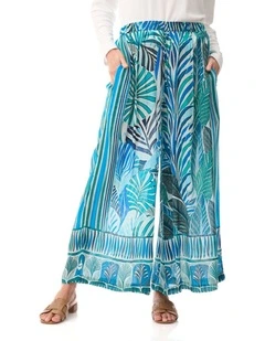 Brittney print pant in Blue