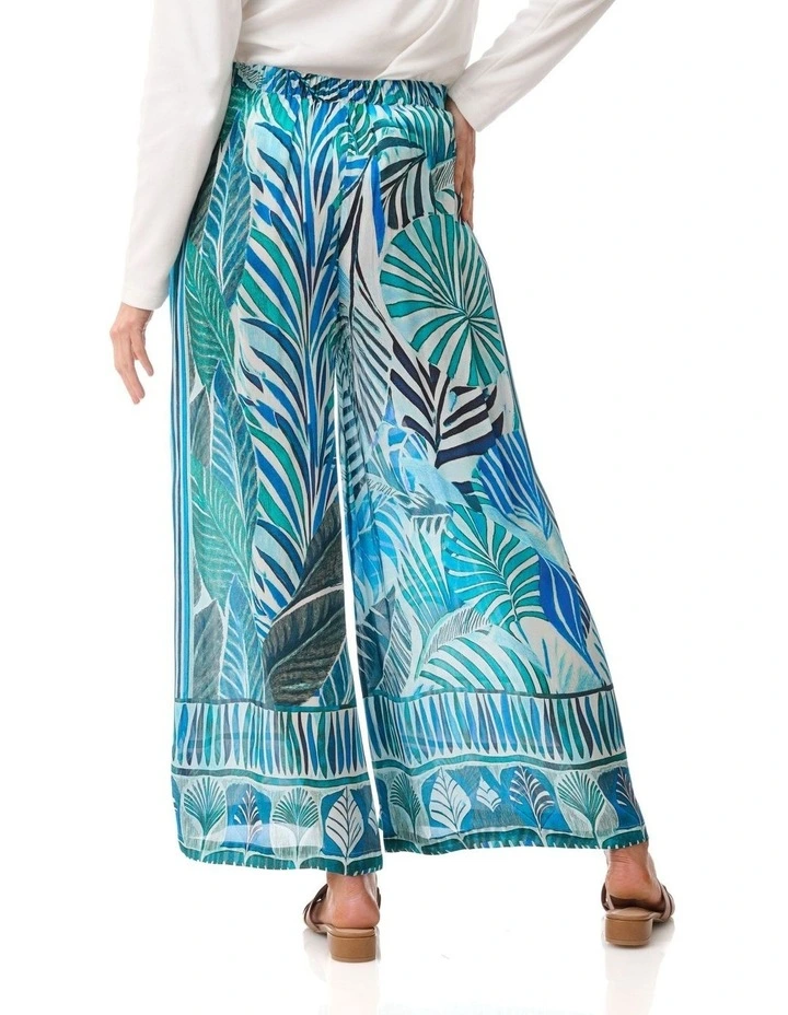 Brittney print pant in Blue image 2