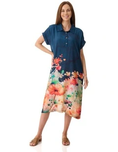 Laura shirt dress in Navy