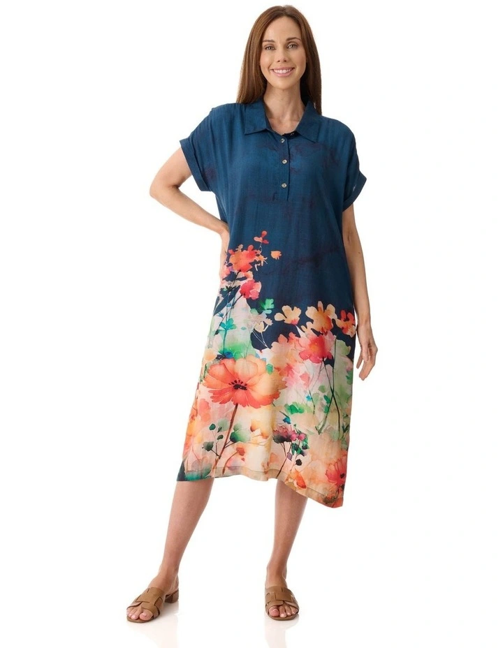Laura shirt dress in Navy image 1