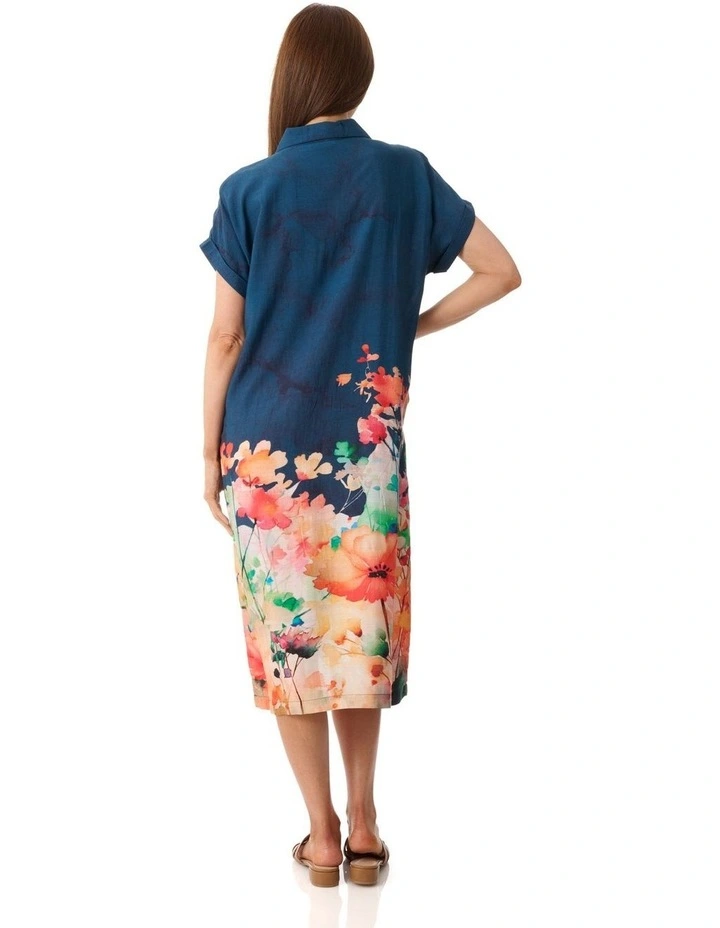 Laura shirt dress in Navy image 2