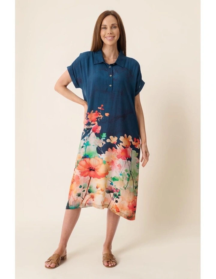Laura shirt dress in Navy image 4