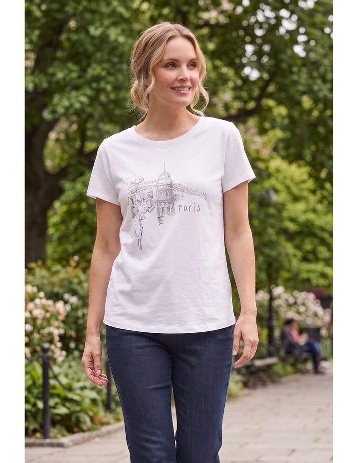 Paris t-shirt in White image 3