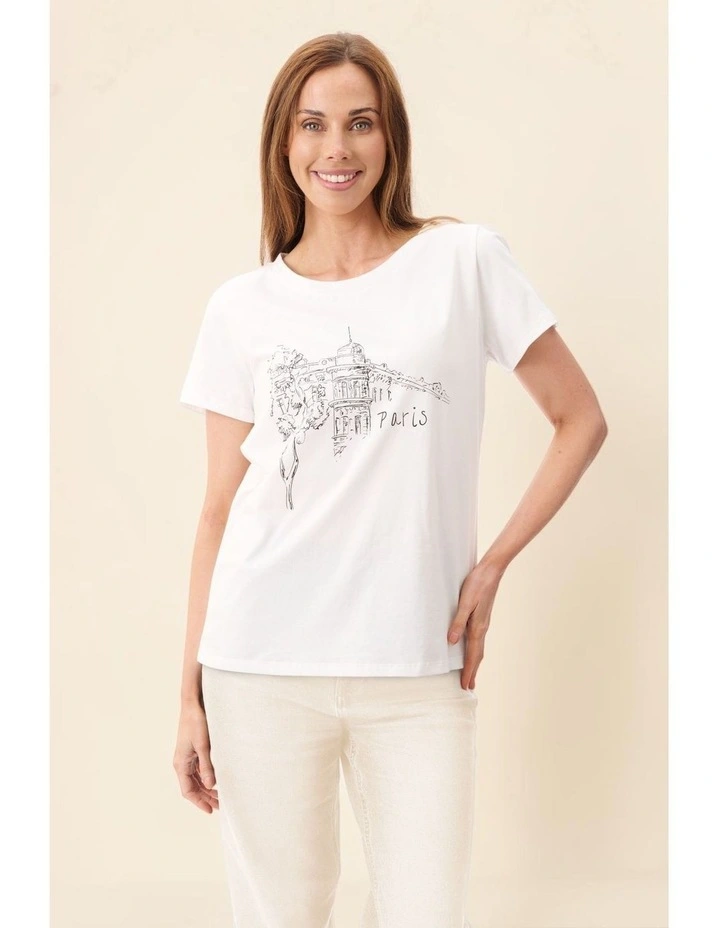 Paris t-shirt in White image 4