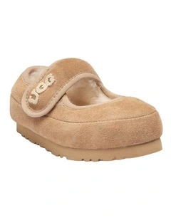Logo Mary Jane Shoes in Sand