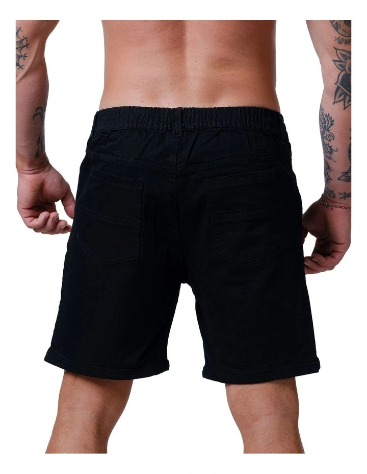 Axis Denim Shorts in Black image 2