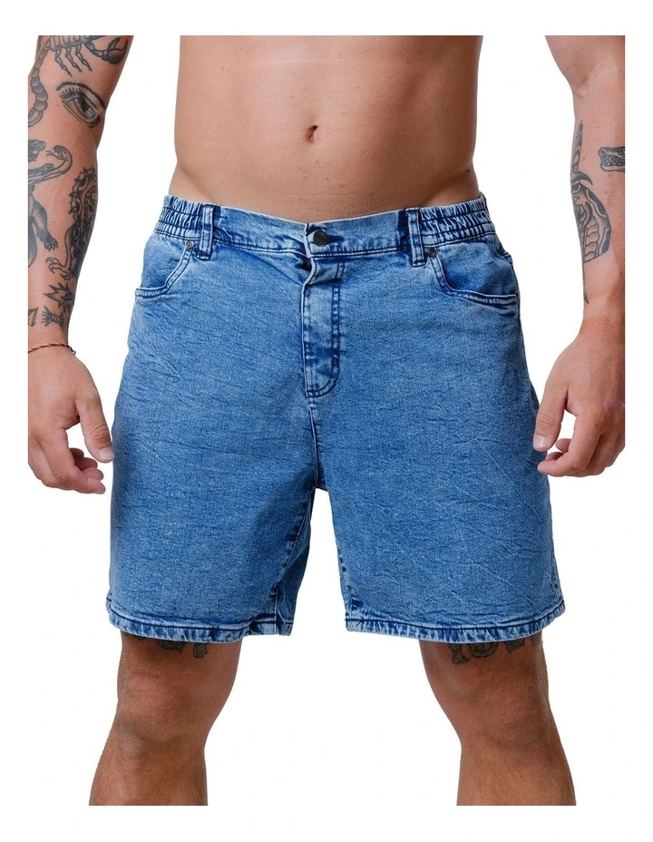 Axis Denim Shorts in Blue image 1