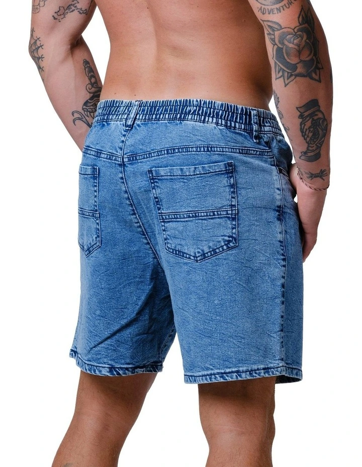Axis Denim Shorts in Blue image 2