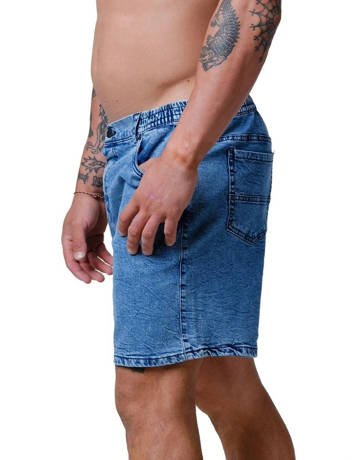 Axis Denim Shorts in Blue image 4