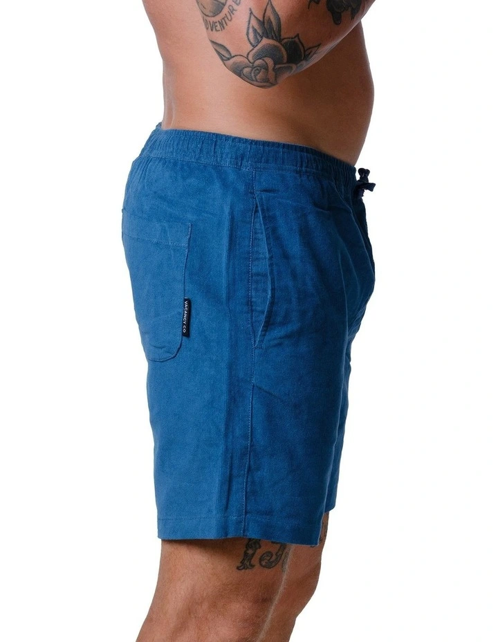 Vacant Cord Shorts in Blue image 3