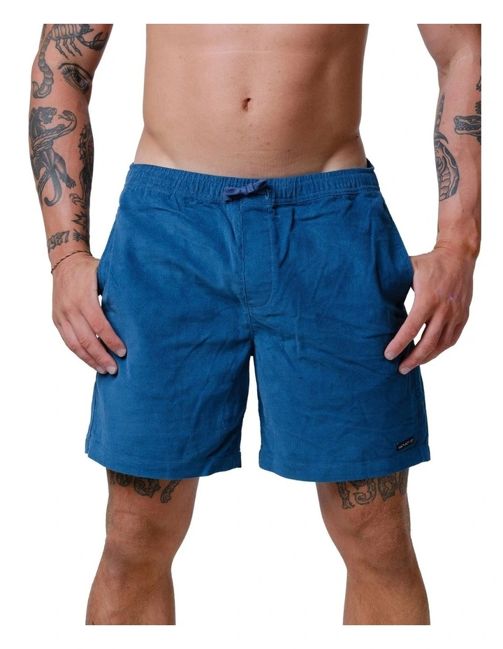 Vacant Cord Shorts in Blue image 4