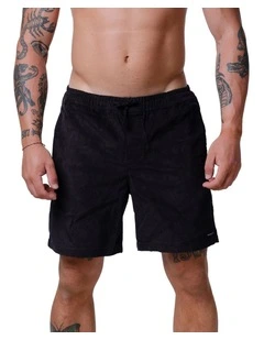 Vacant Cord Shorts in Black
