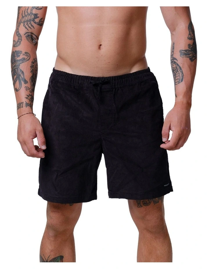 Vacant Cord Shorts in Black image 1