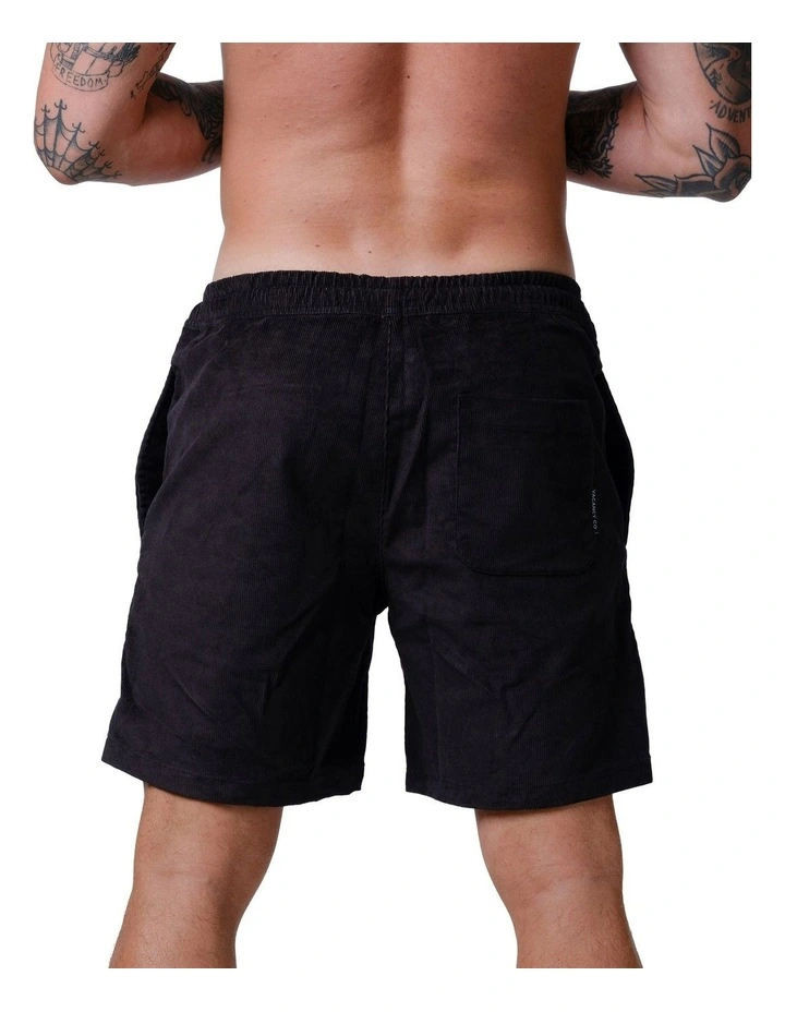 Vacant Cord Shorts in Black image 2