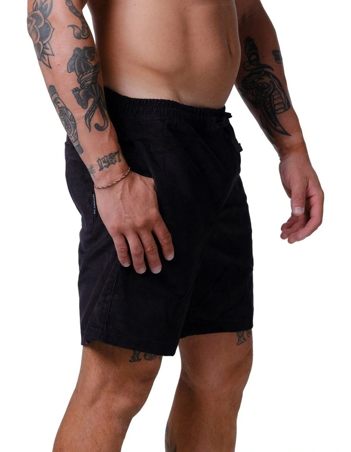Vacant Cord Shorts in Black image 4