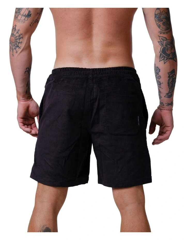 Vacant Cord Shorts in Black image 5