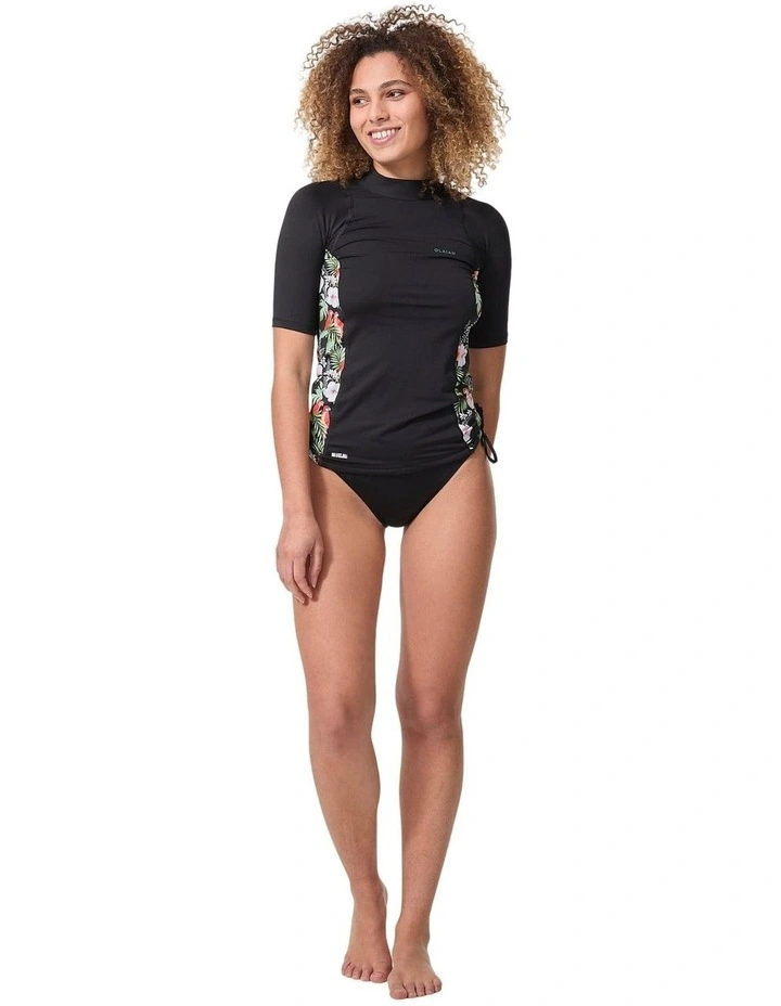 UV-Protective Short Sleeve T-shirt Surf Top 500 in Black image 1
