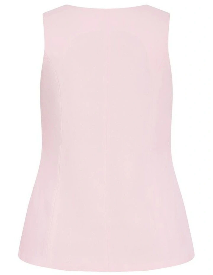 Plus Size Abbie Vest in Baby Pink image 4