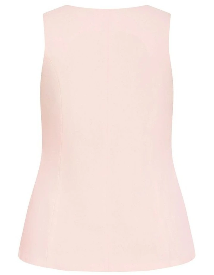 Plus Size Abbie Vest in Baby Pink image 6
