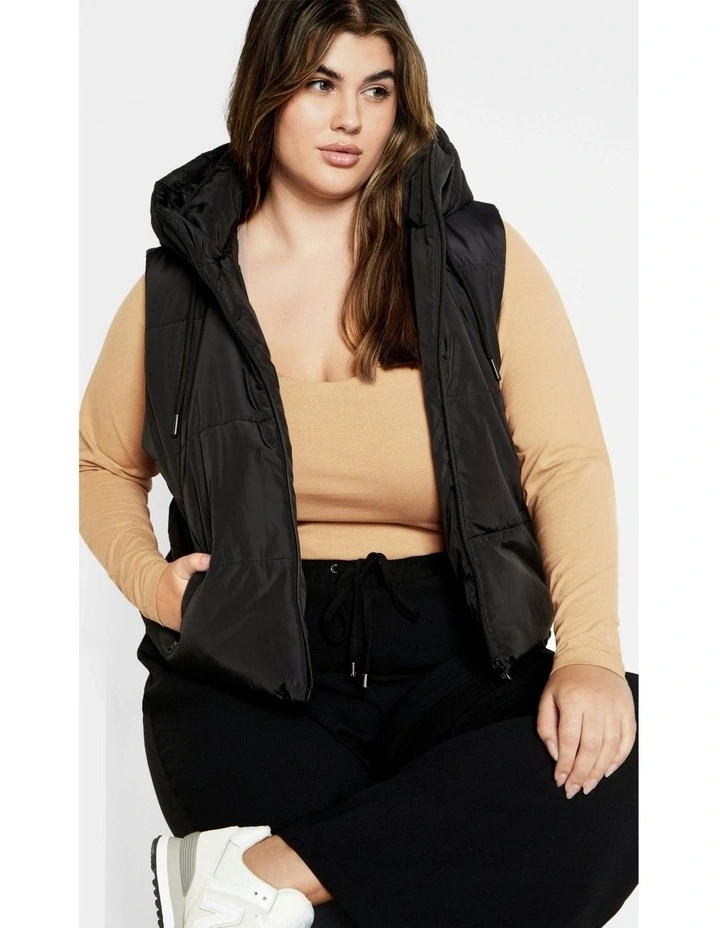 Plus Size Liz Scoop Top in Latte image 3