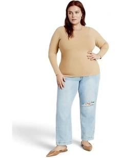 Plus Size Noa Top in Latte